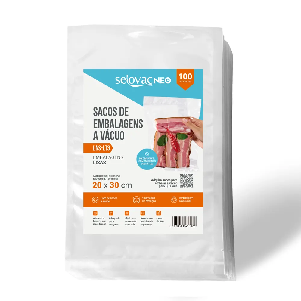 EMBALAGEM 20X30CM X 0,12MM PACOTE C/100UN